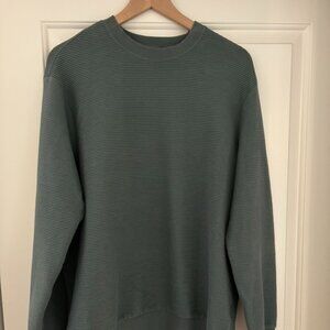 Teal men's crewneck sweater